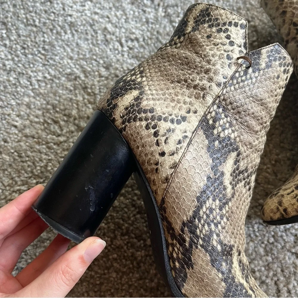Maje Paris Snakeskin Ankle Boots